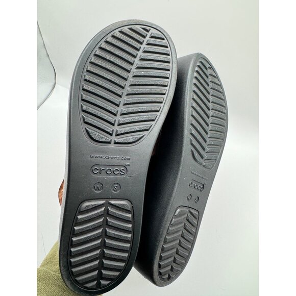 Crocs Brooklyn Tortoise Strappy Wedge Platform Sandals Women's Size 8 - Picture 10 of 11